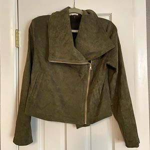 Asymmetrical Green Zip Jacket (size Large)